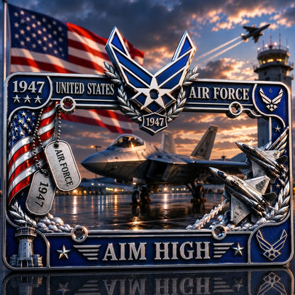 Military Branch Tribute License Plate Frame – Army, Navy, Air Force, Marines & Coast Guard