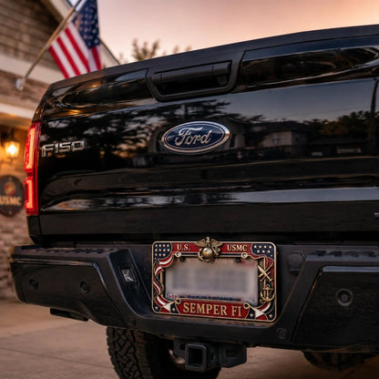 Military Branch Tribute License Plate Frame – Army, Navy, Air Force, Marines & Coast Guard