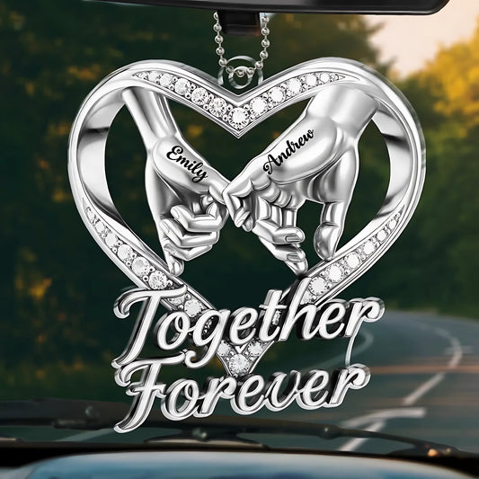 Custom Car Ornament - Personalized Anniversary Wedding Gifts For Couple, Husband And Wife - Together Forever
