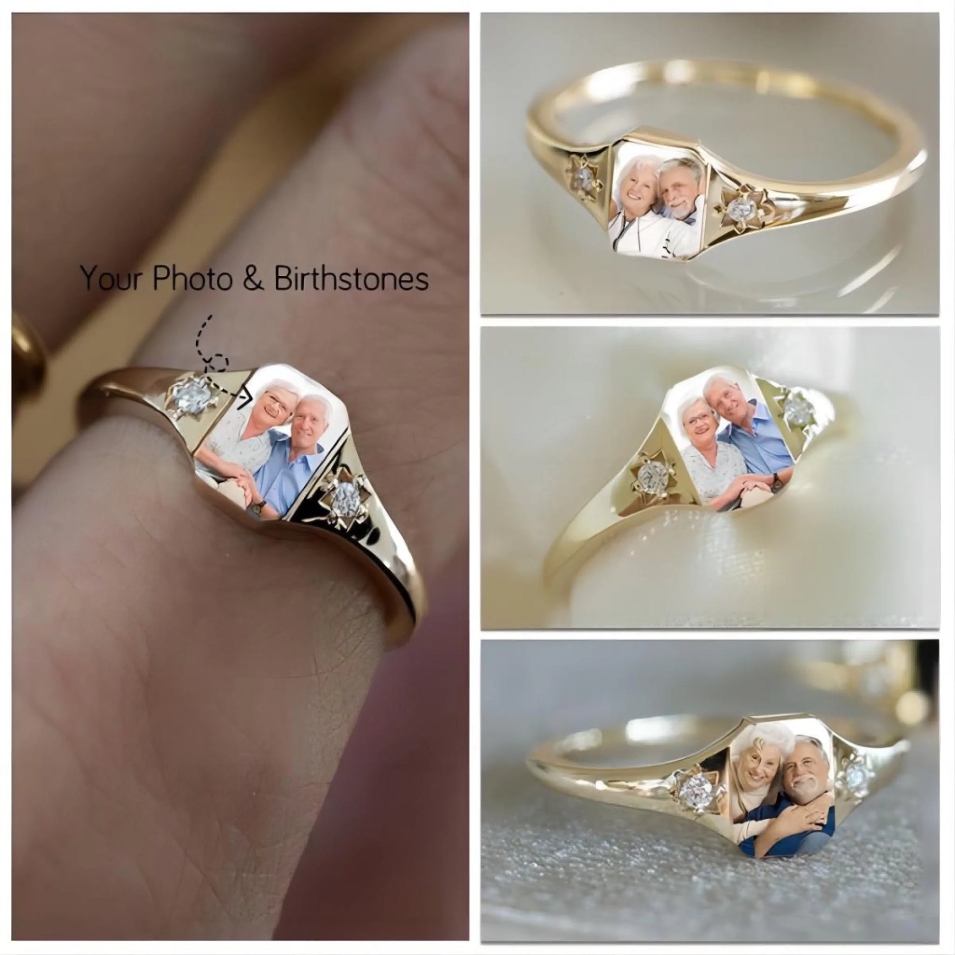 Personalized Upload Photo & Birthstone Ring (1)