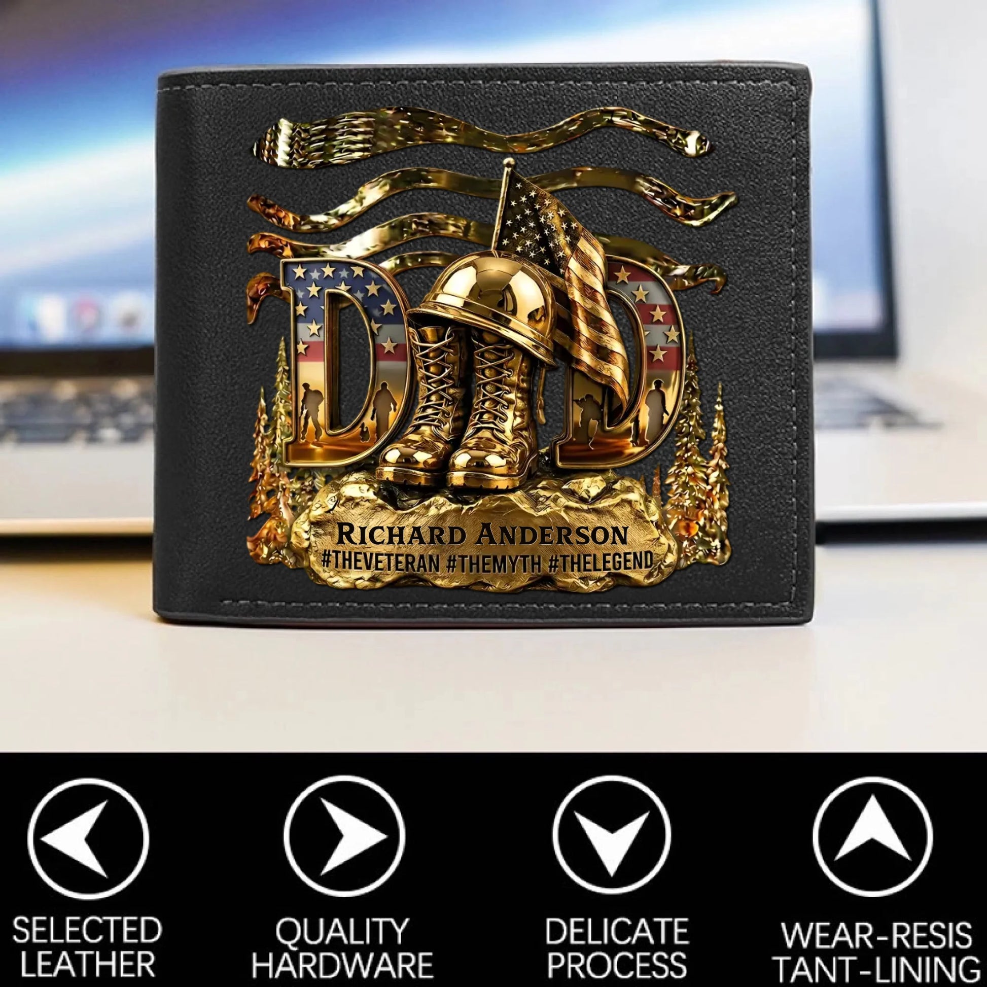 Personalized Veteran World Tour Wallet Perfect Gift_yythkg