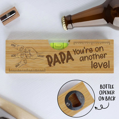 Papa Fist Bump - Personalized Custom Engraved Woode