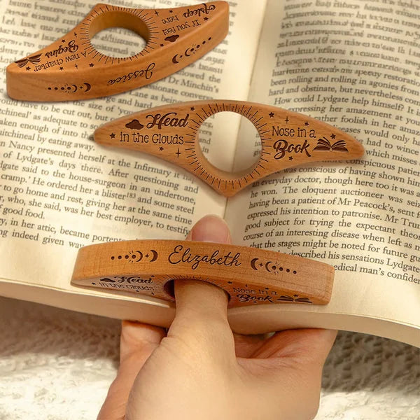 Custom Wooden Book Page Holder - Personalized If You Fall Asleep Here A NewChapter Begins Gift For Readers