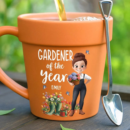 Custom Plant Pot Ceramic Mug - Personalized Garden_