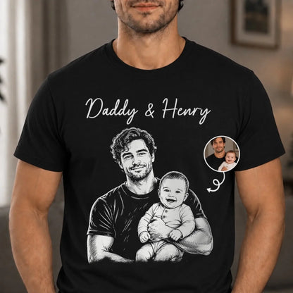 Custom Photo T-Shirt - Personalized Father's Day Gifts For Dad - Daddy & Me Forever