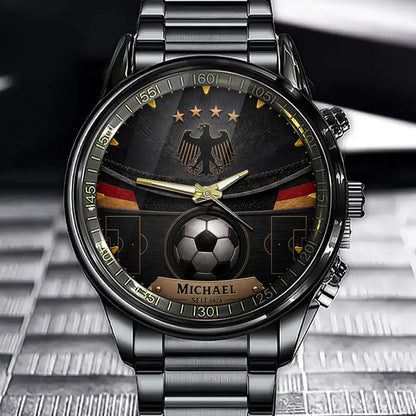 Custom Germany Football Watch - Personalized Name Gift For Football Fans