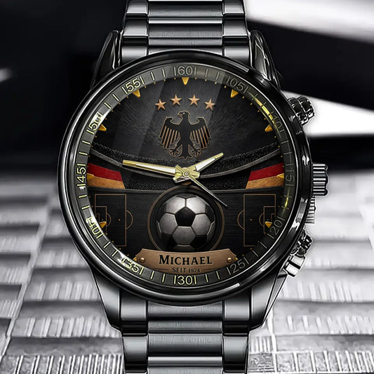 Custom Germany Football Watch - Personalized Name Gift For Football Fans