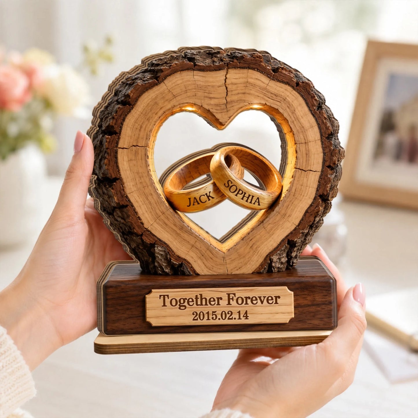 Together Forever Couple Anniversary 2D Flat Plaque (2)