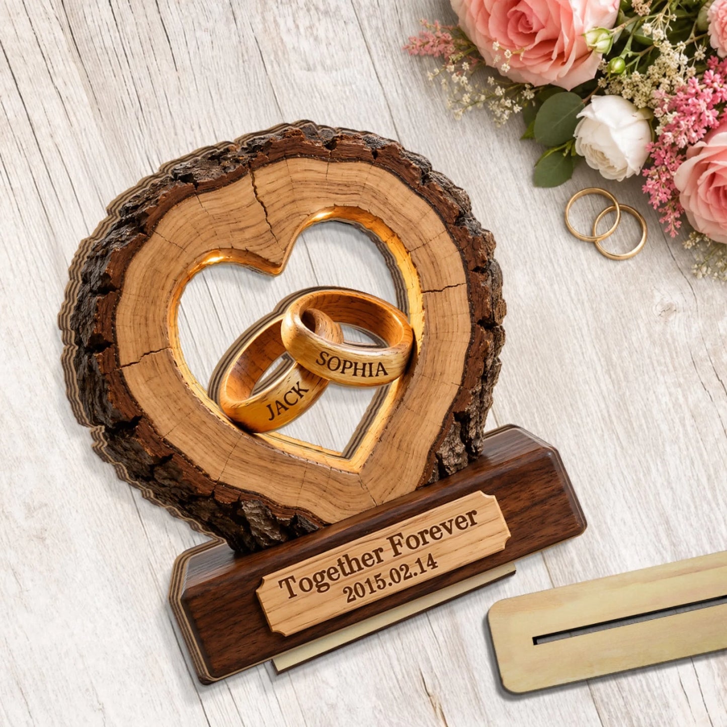 Together Forever Couple Anniversary 2D Flat Plaque