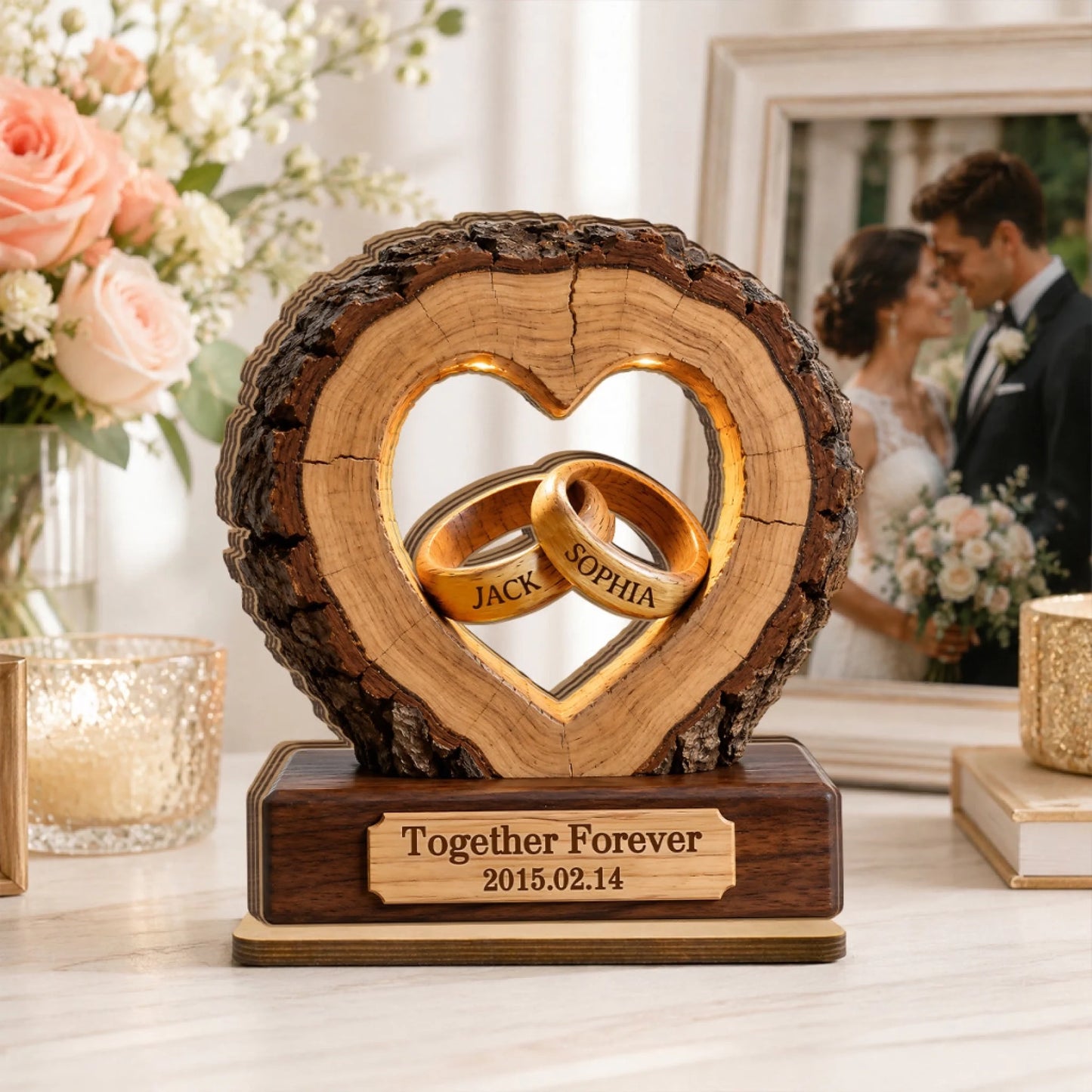 Together Forever Couple Anniversary 2D Flat Plaque (1)