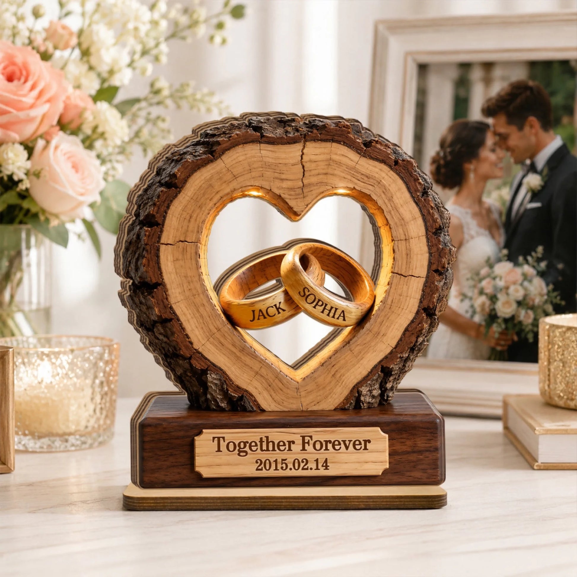 Together Forever Couple Anniversary 2D Flat Plaque (1)