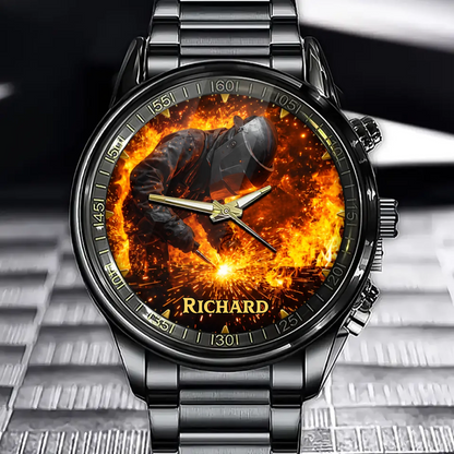 Personalized Men's Watch - Custom Welder Gift For Him - A Master Of The Trade