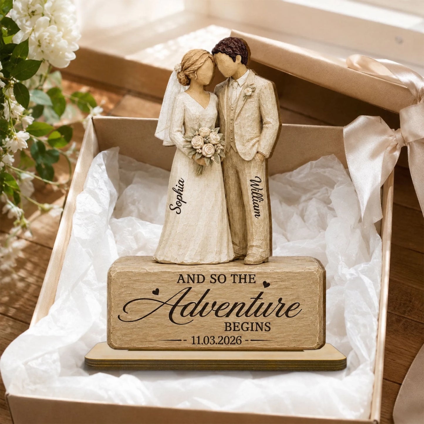 Wedding Couple 2D Flat - Personalized 2-Layered Woo (1)