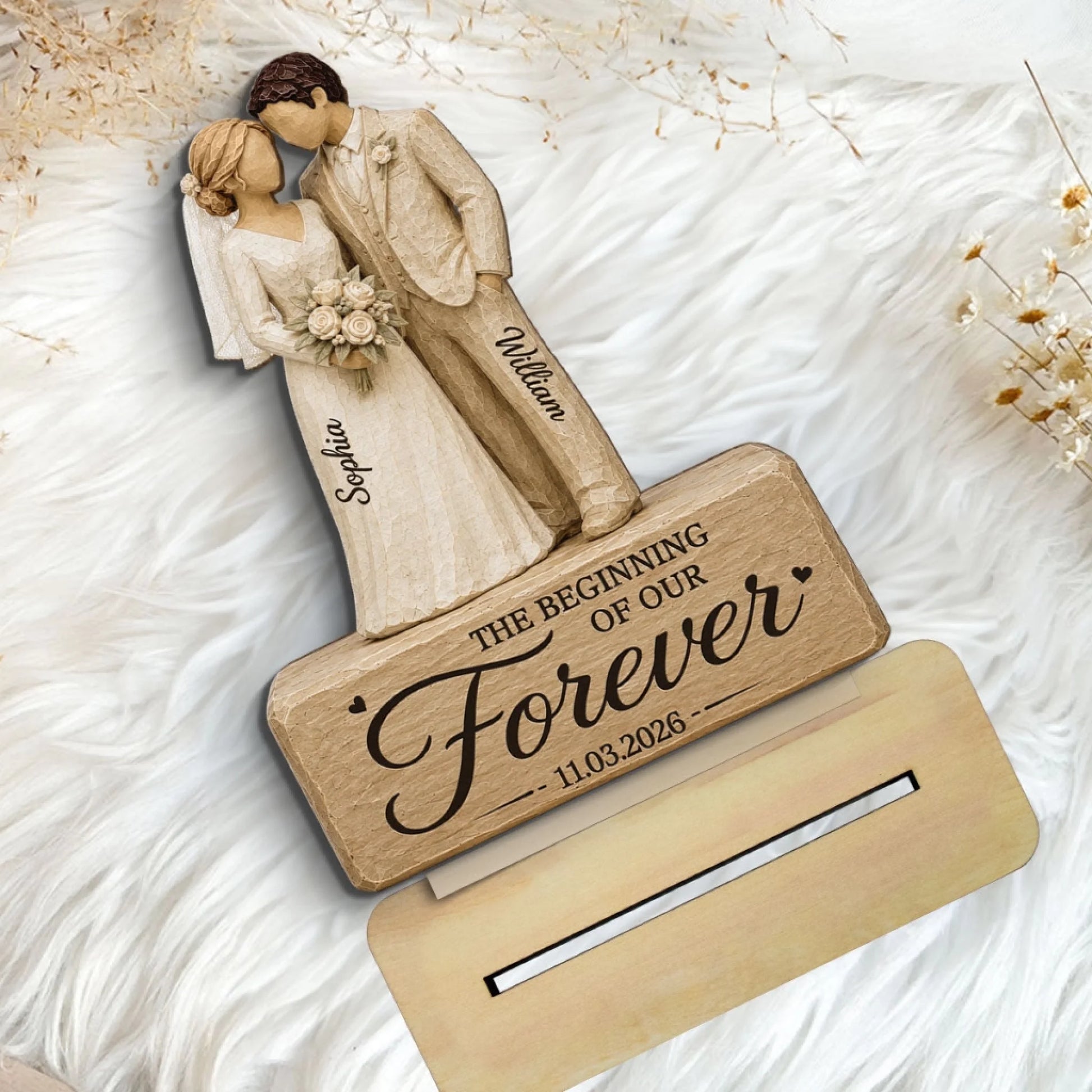 Wedding Couple 2D Flat - Personalized 2-Layered Woo (3)