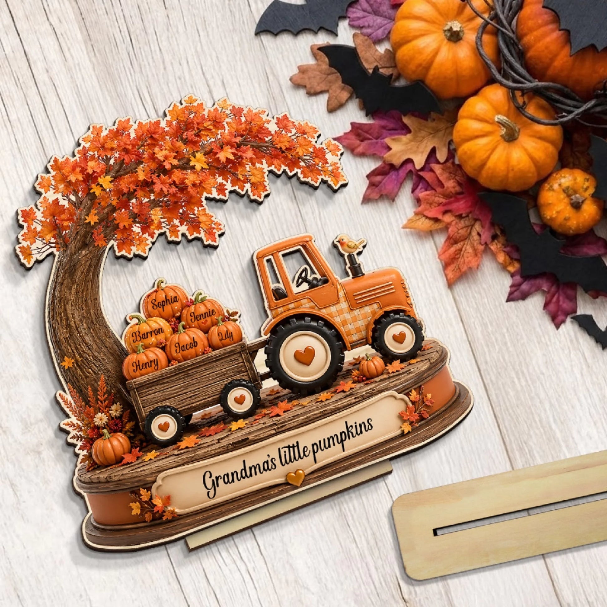 Grandma_s Little Pumpkins Tracktor Autumn - Personalized_y