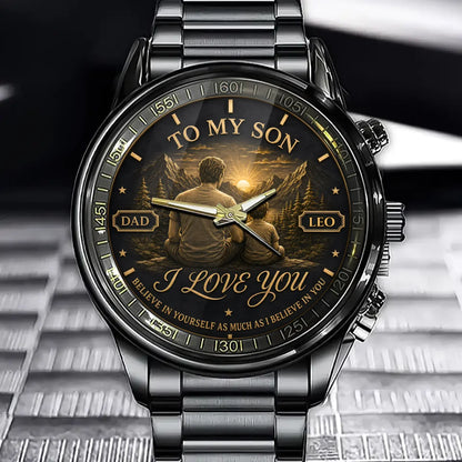 Custom To My Son Watch - Personalized Father & Son Gift From Dad - I Love You