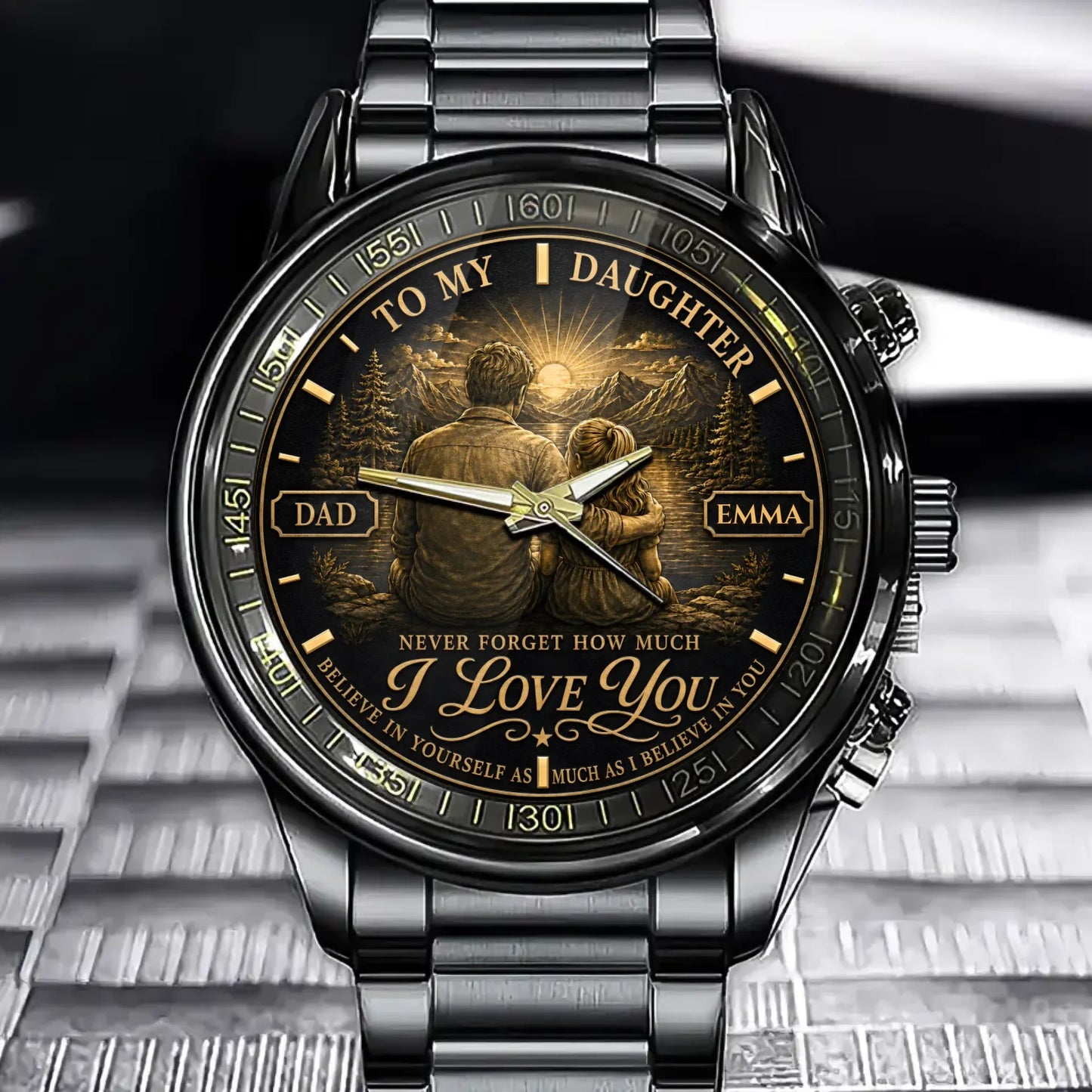 Custom To My Daughter Watch - Personalized Gift From Dad With Daughter’s Name