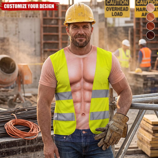 Custom Construction Worker T-Shirt - Personalized Funny Gifts For Men - Built For The Job