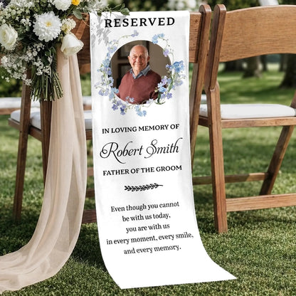Personalized Photo Wedding Chair Sign - Sympathy Gi
