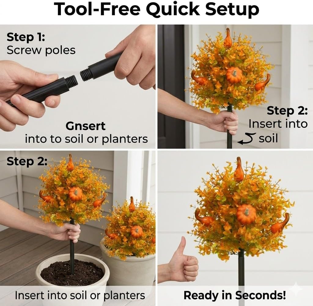 🍂Fall Pumpkin Porch Stakes - Autumn Pathway & Entryway Decor