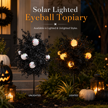 👁️Spooky Eyeball Topiary Stakes – Halloween Porch & Pathway Decor