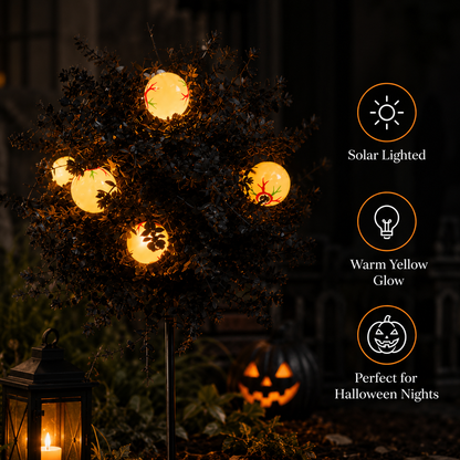 👁️Spooky Eyeball Topiary Stakes – Halloween Porch & Pathway Decor
