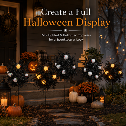 👁️Spooky Eyeball Topiary Stakes – Halloween Porch & Pathway Decor