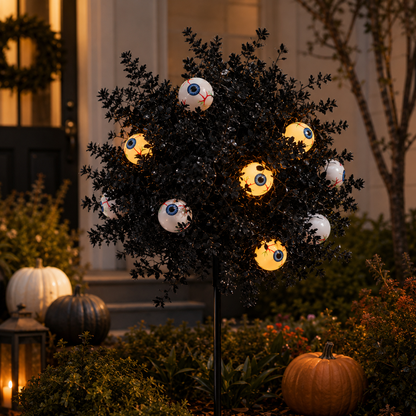 👁️Spooky Eyeball Topiary Stakes – Halloween Porch & Pathway Decor